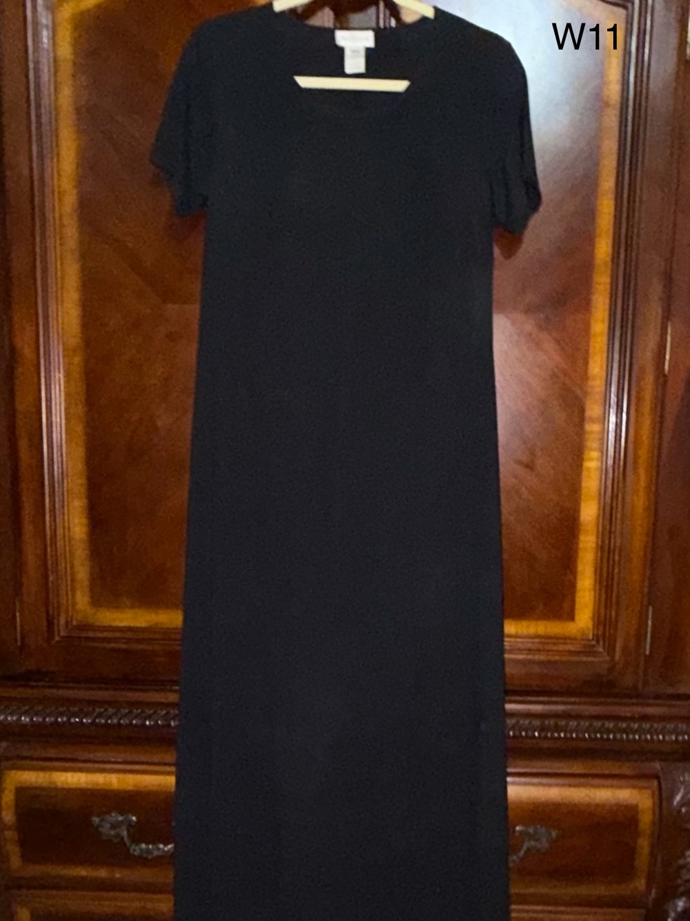 Van Heusen Black Short-Sleeve Maxi Dress